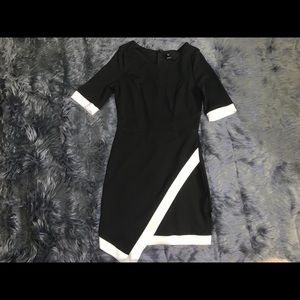 Black contrast trim dress Size L